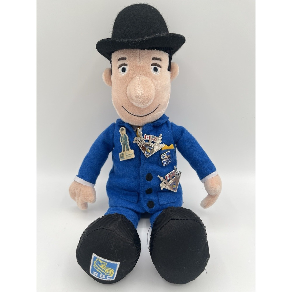 RBC Royal Bank of Canada Arbie Mascot 13" Plush Doll 2010 w/ 4 Lapel Pins